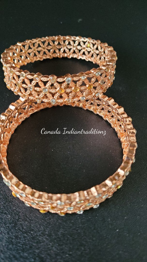 Rose gold bangles