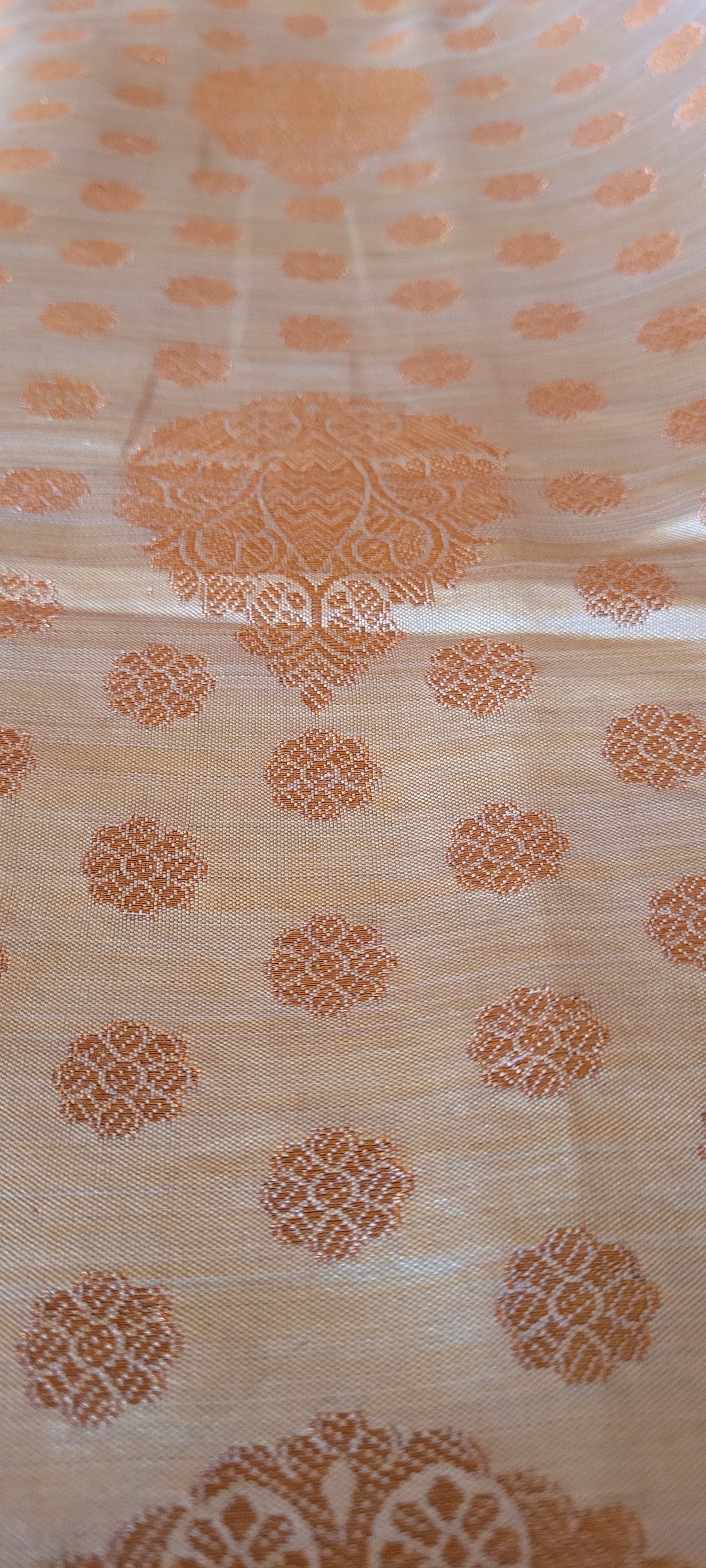 Copper zari work wedding wear collection saree