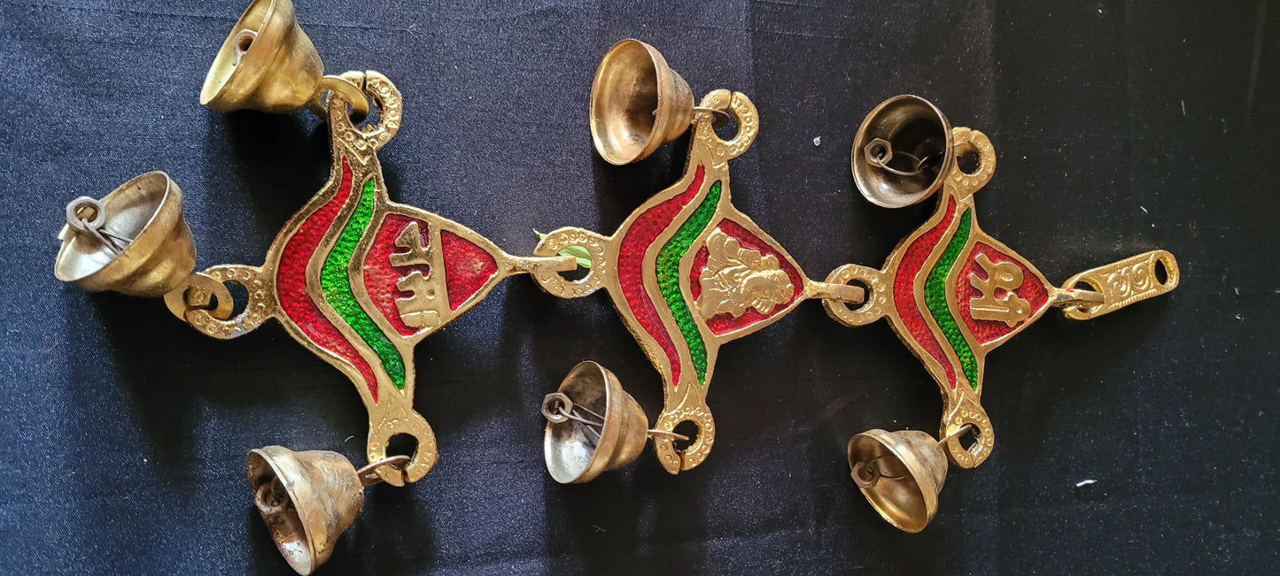 Door or wall hangers with bells a pair