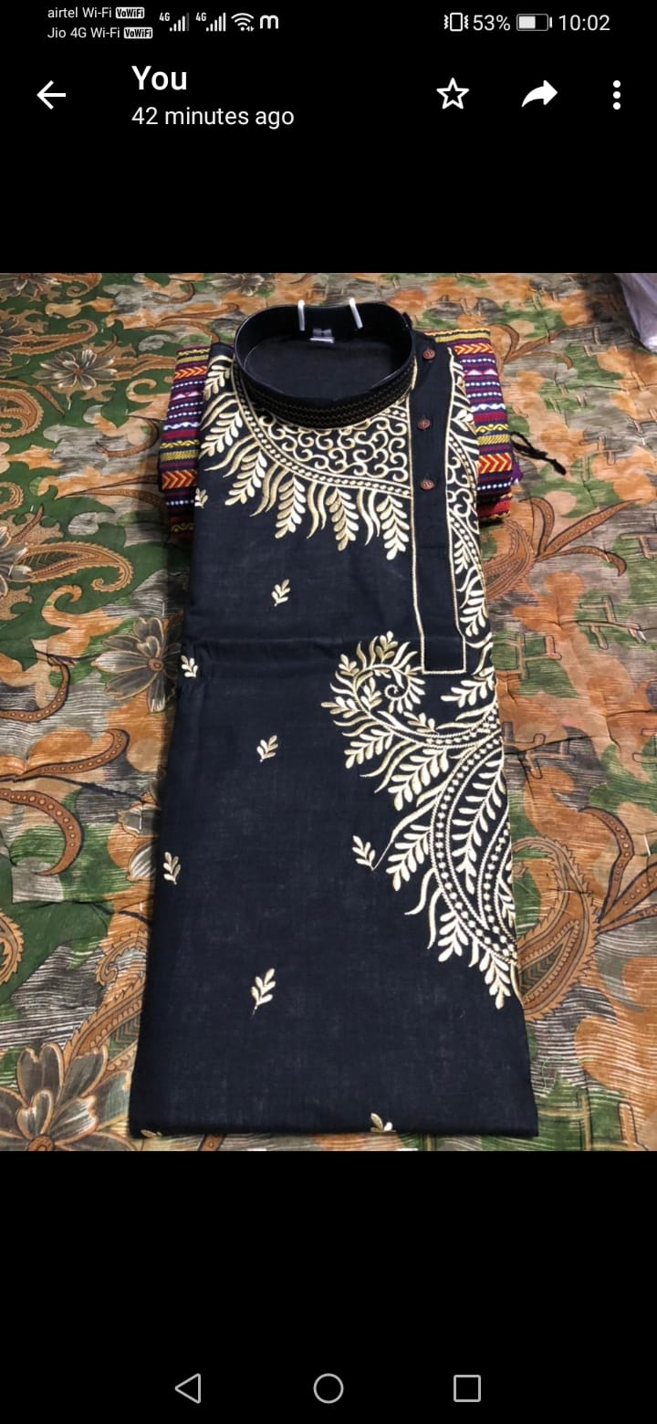 Embroidery men's kurta only