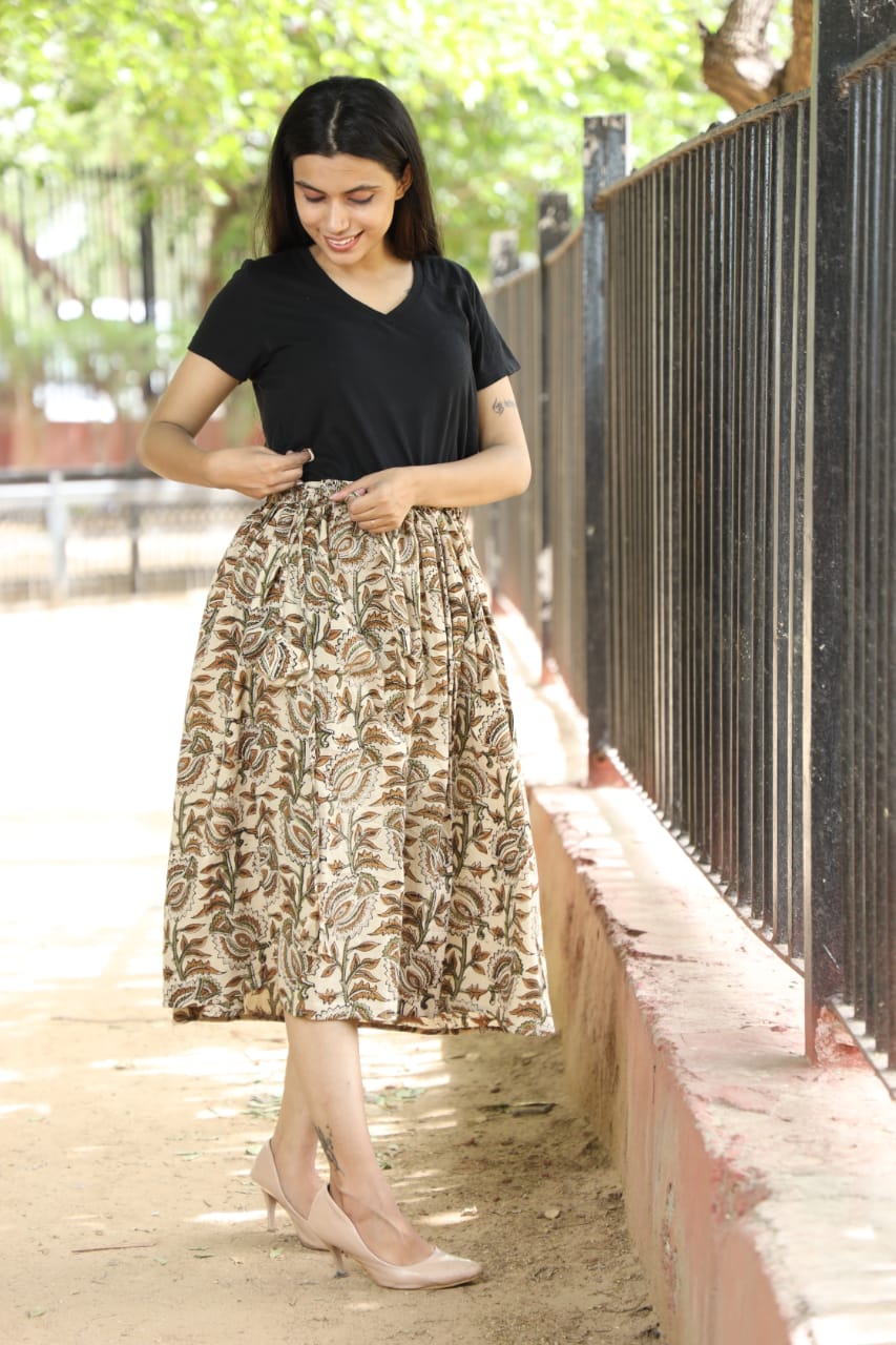 Summer skirts ajrakh print