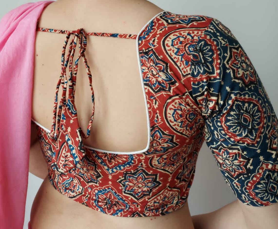 Cotton blouses ajrakh print