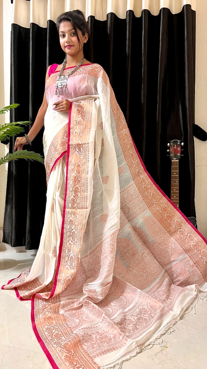 LINEN COTTON SAREE