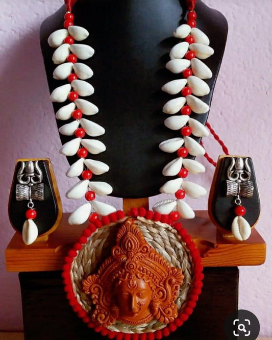 Ma durga clay jewellery set