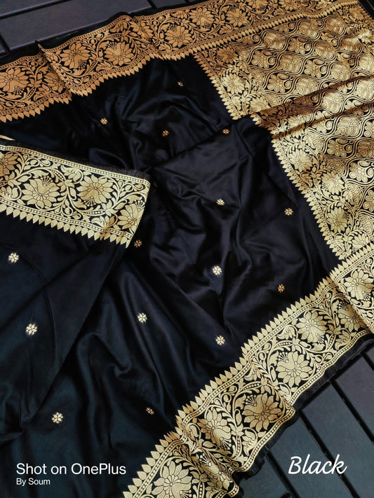Pure katan silk with small butti work