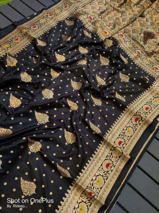 MUGA KATAN SILK WITH MEENAKARI WORK