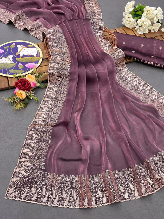 Pure soft jimmy choo silk saree