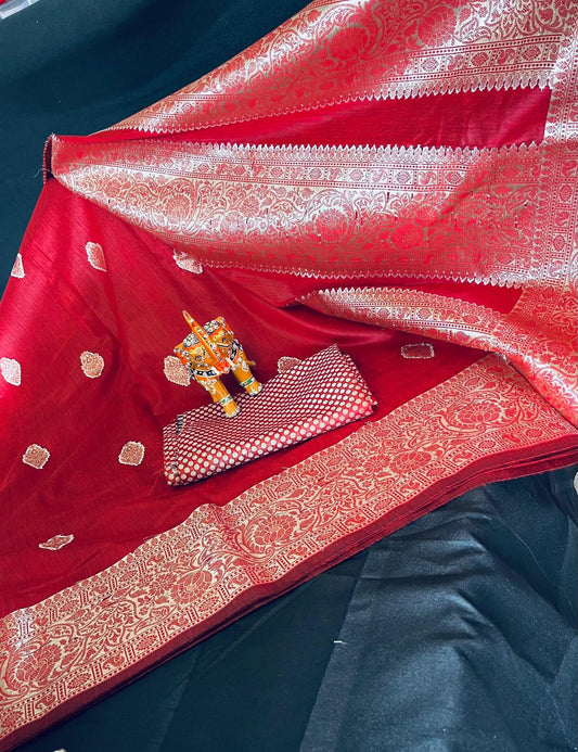 Khadi and benarshi silk saree