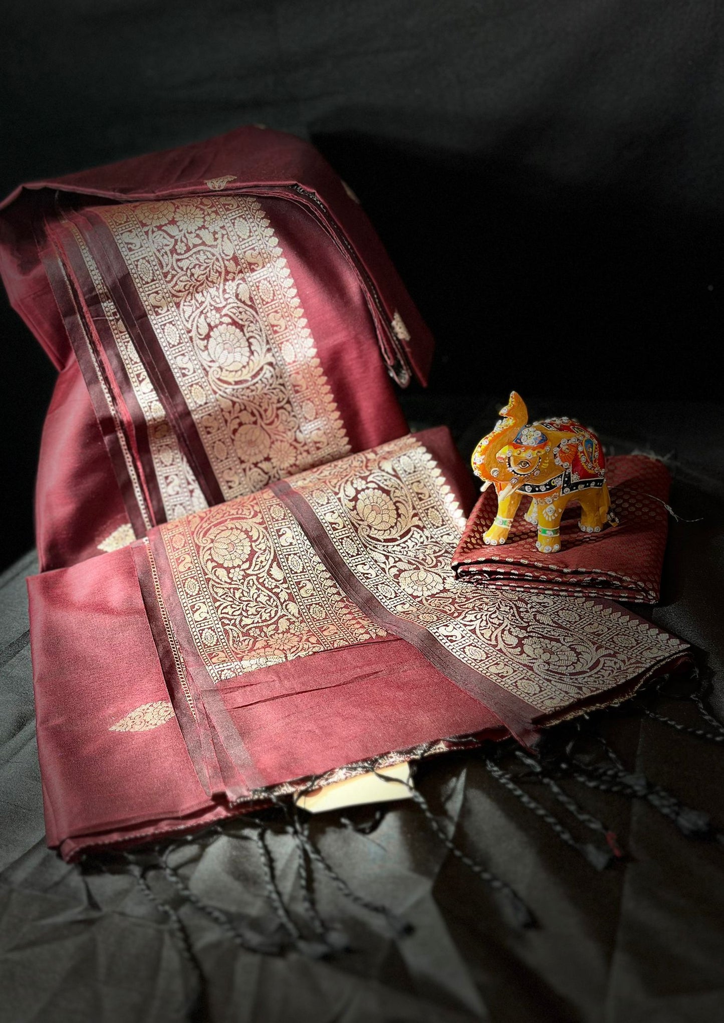 Khadi and benarshi silk saree