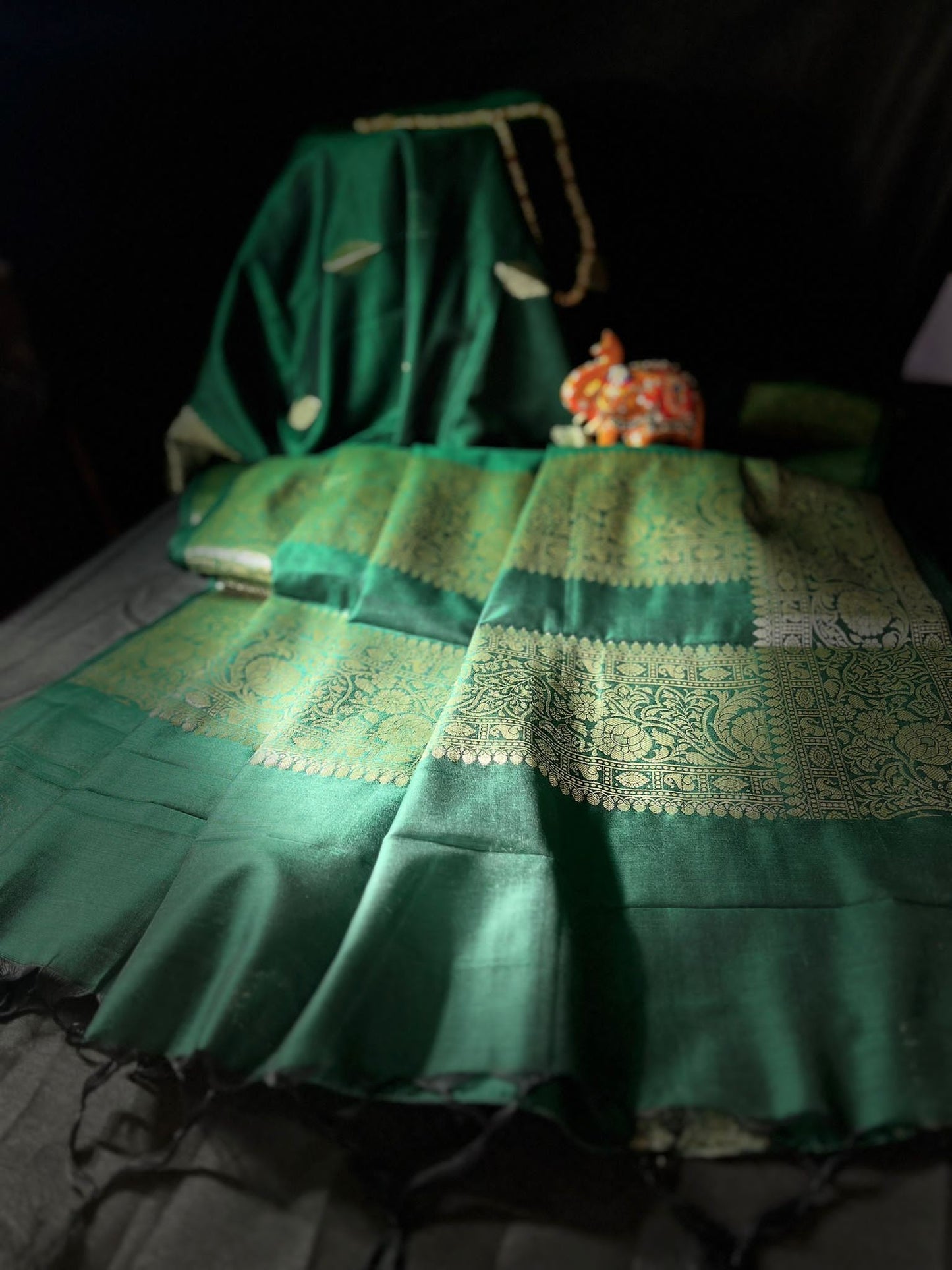 Khadi and benarshi silk saree