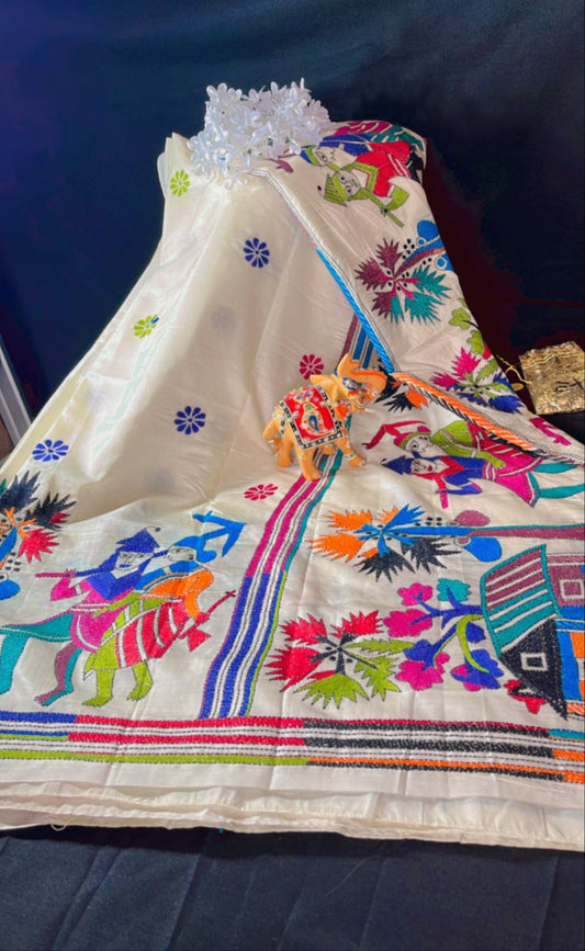 KATHA STITCH ON VIP BLENDED BANGALORE SILK
