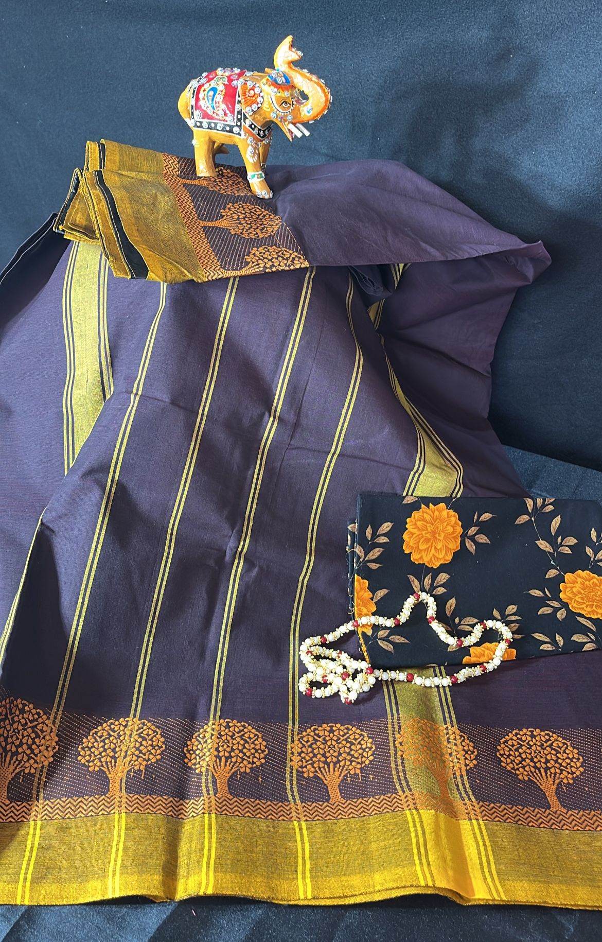 Chettinad cotton Saree with bp ,80 count