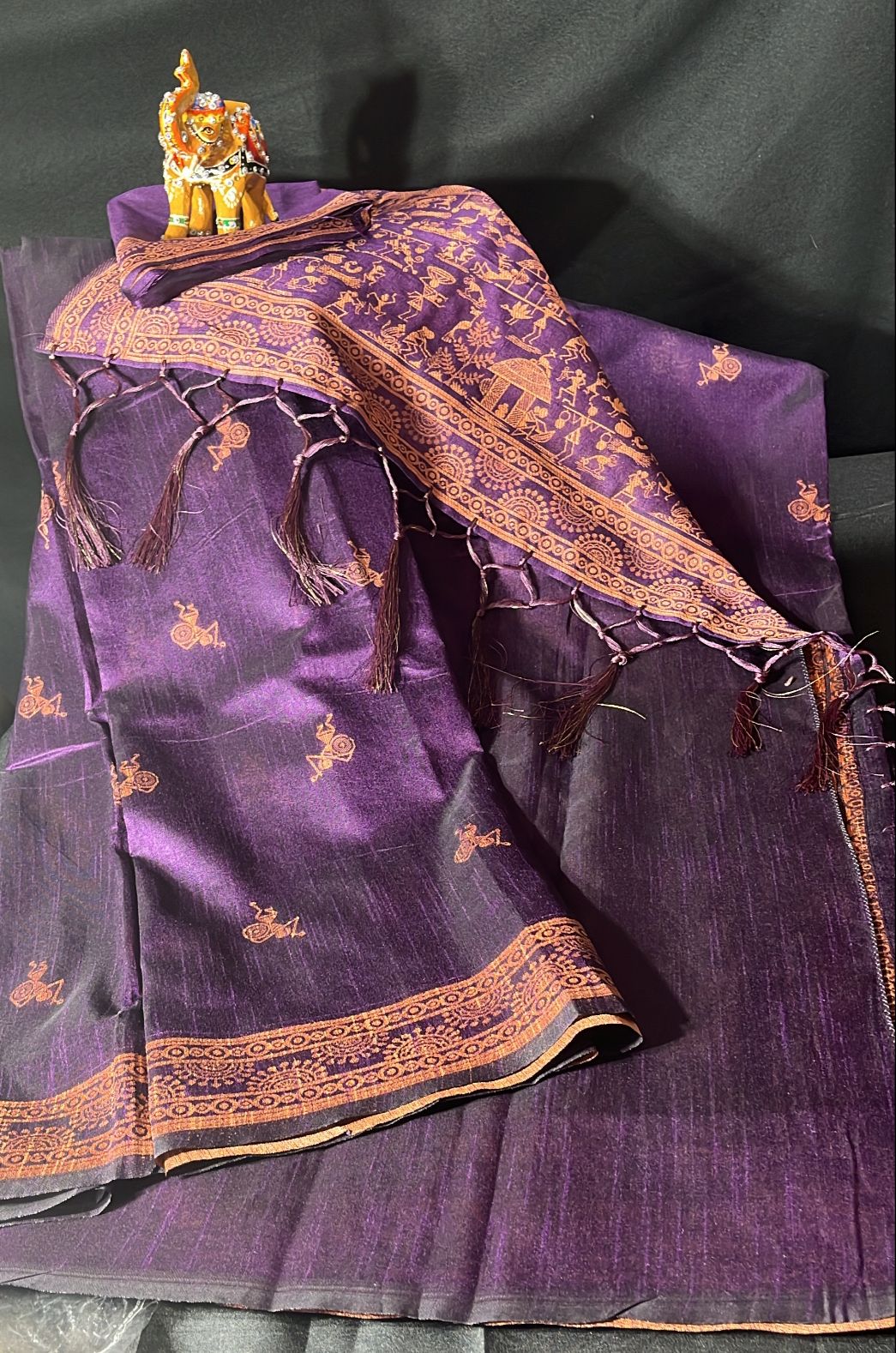 Warli design hand weaved saree