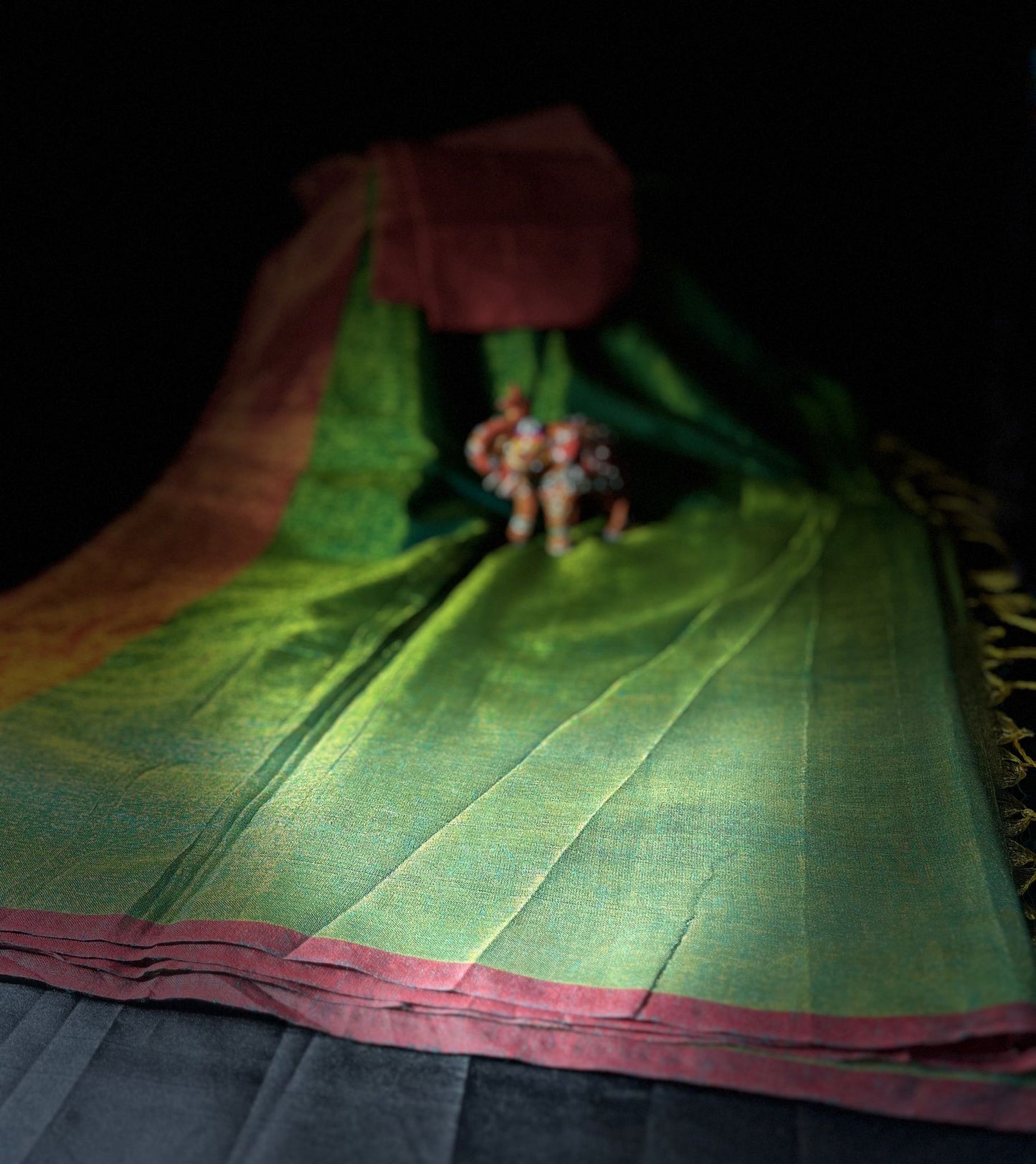 Soft khadi tissue saree