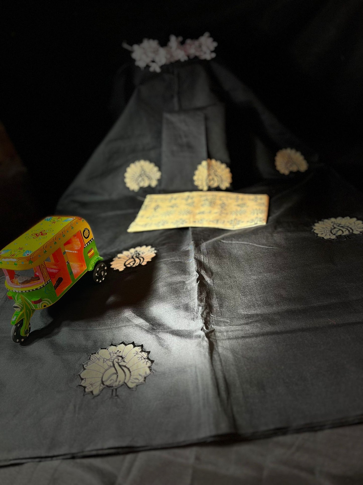 South cotton saree with hand embroidery work