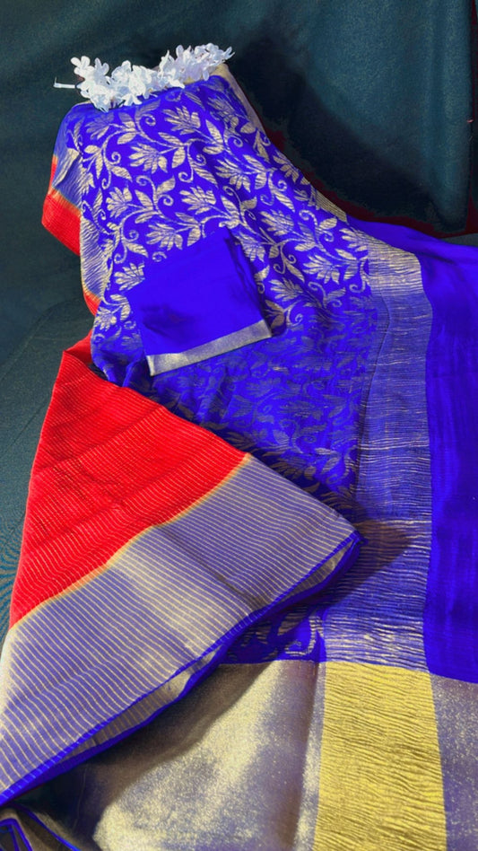Pure mysore crepe silk saree