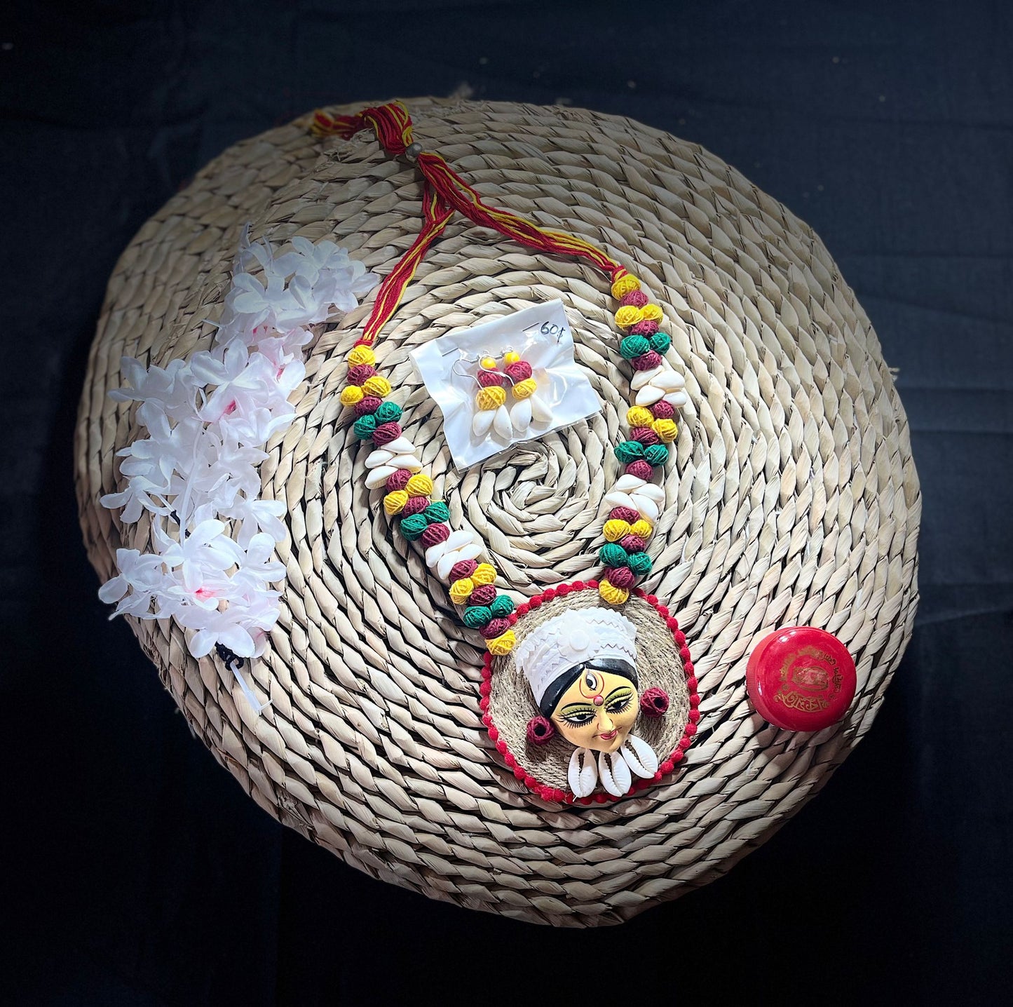 Ma Durga terracota jewellery set