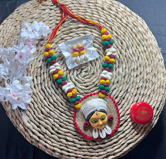 Ma Durga terracota jewellery set