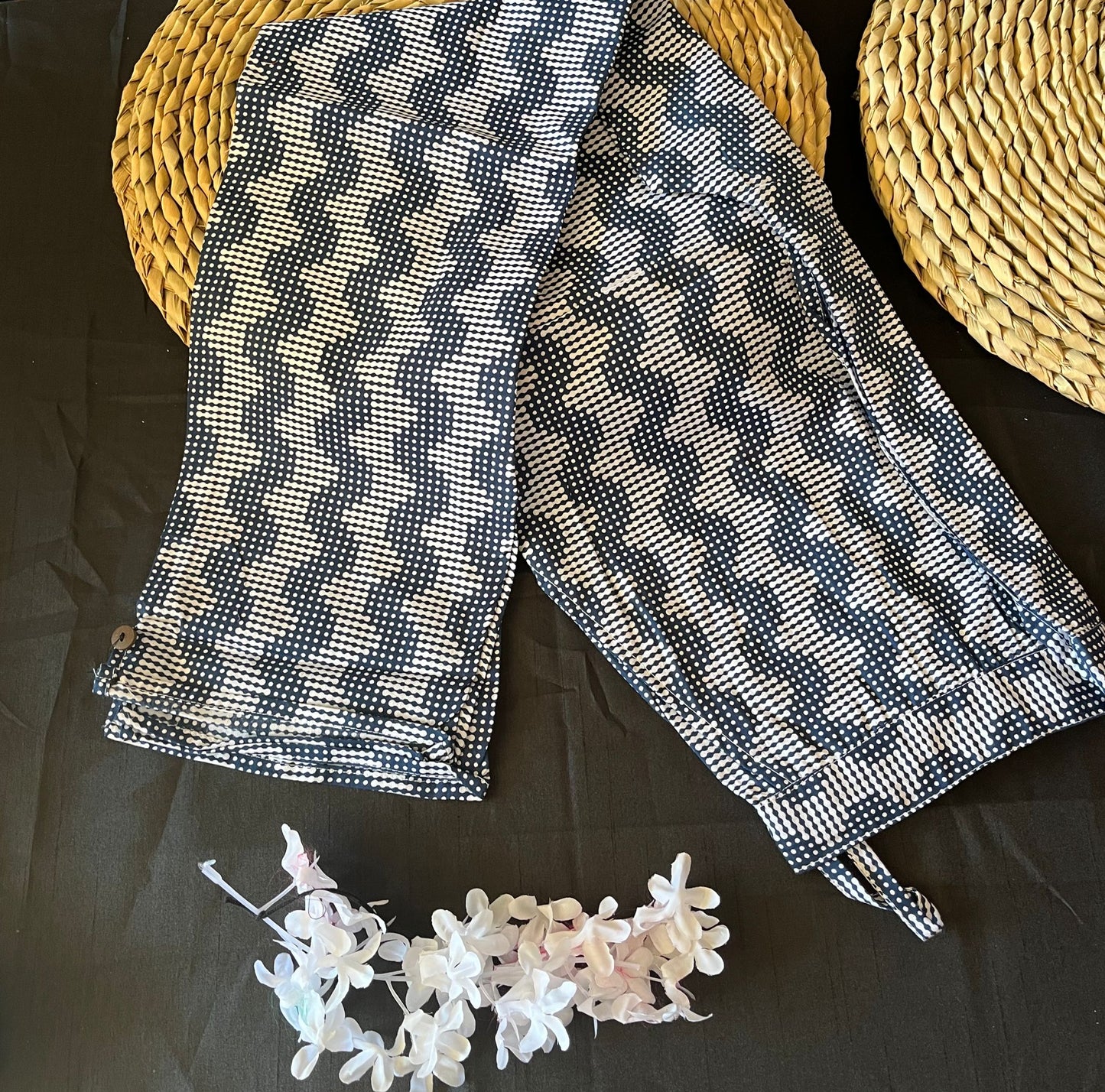 Indigo print  bottoms