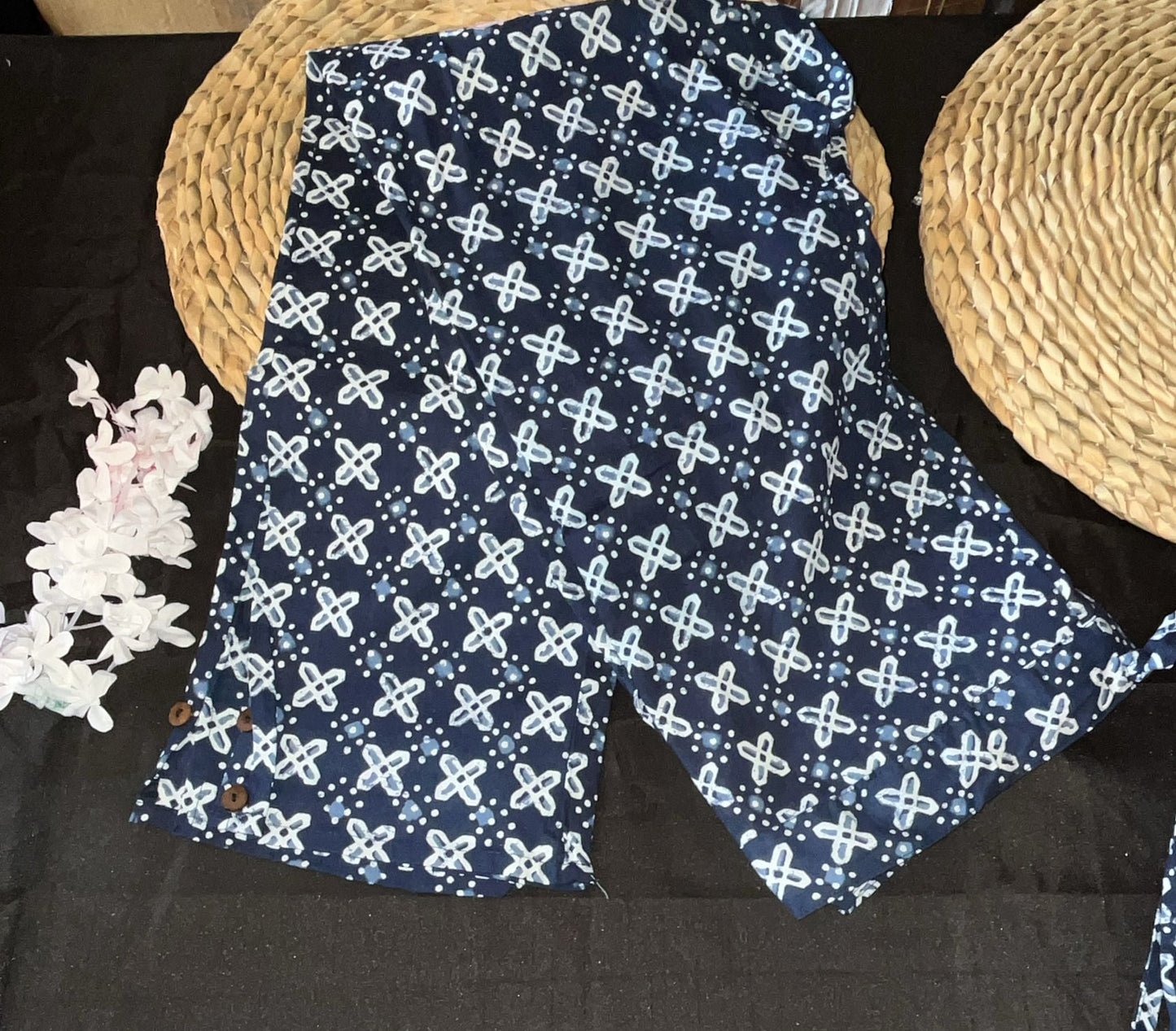Indigo print  bottoms