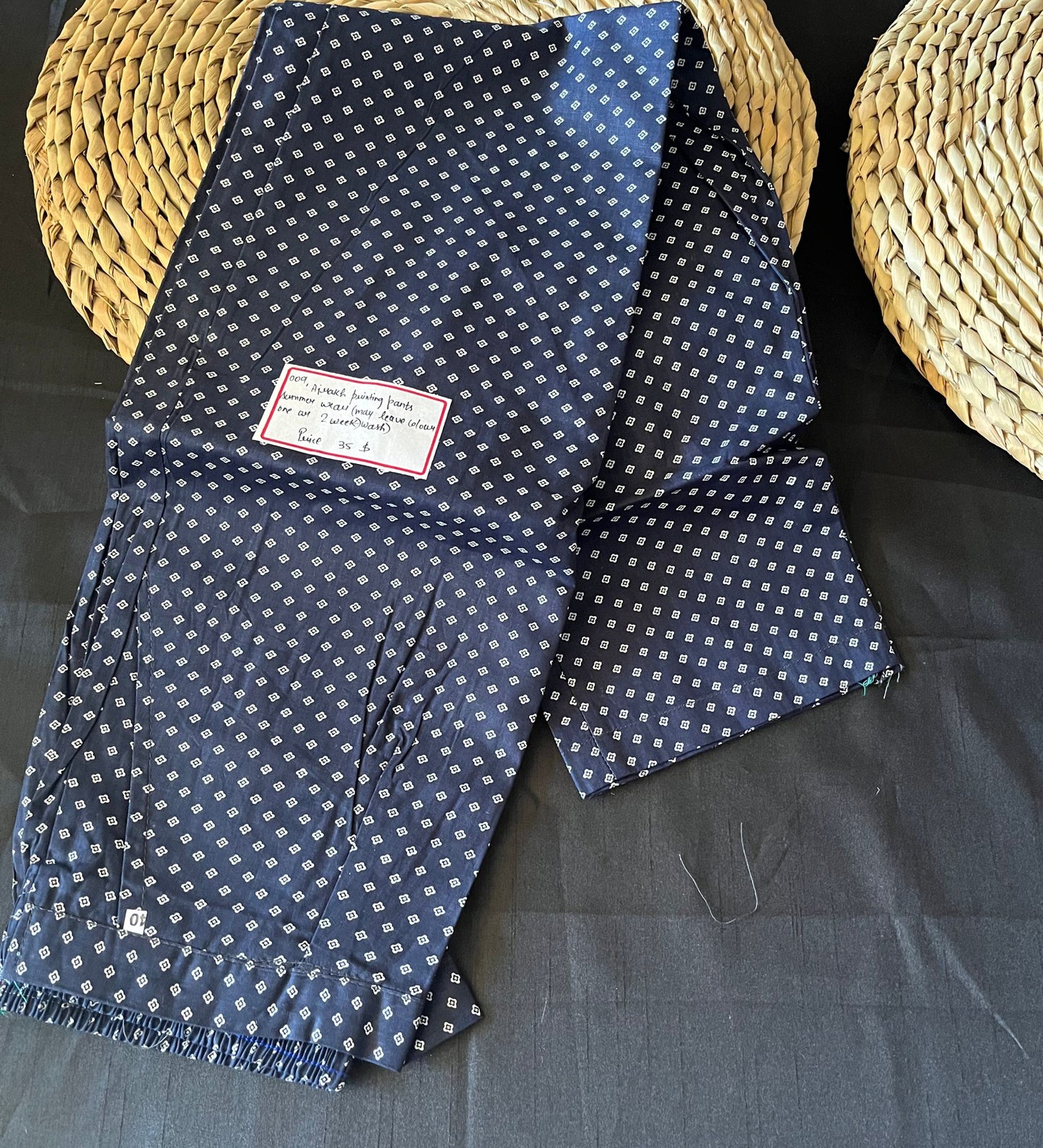 Indigo print  bottoms