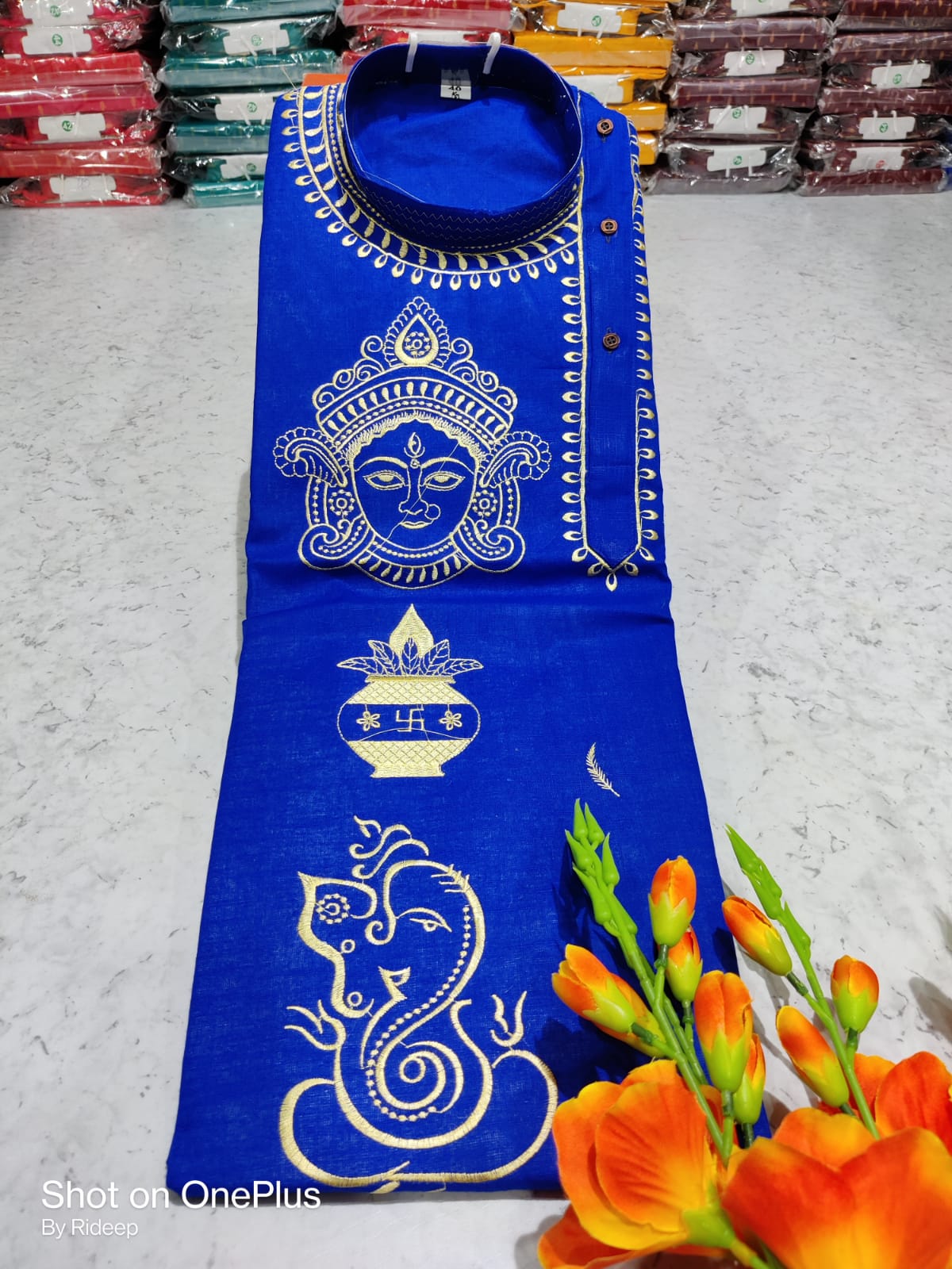 Ma durga embroidery kurta only
