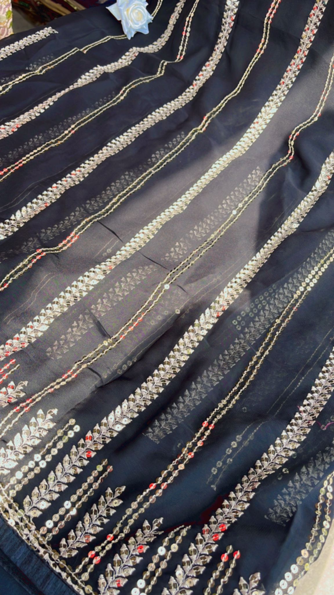 Sequins designer saree by Canada Indiantraditionz