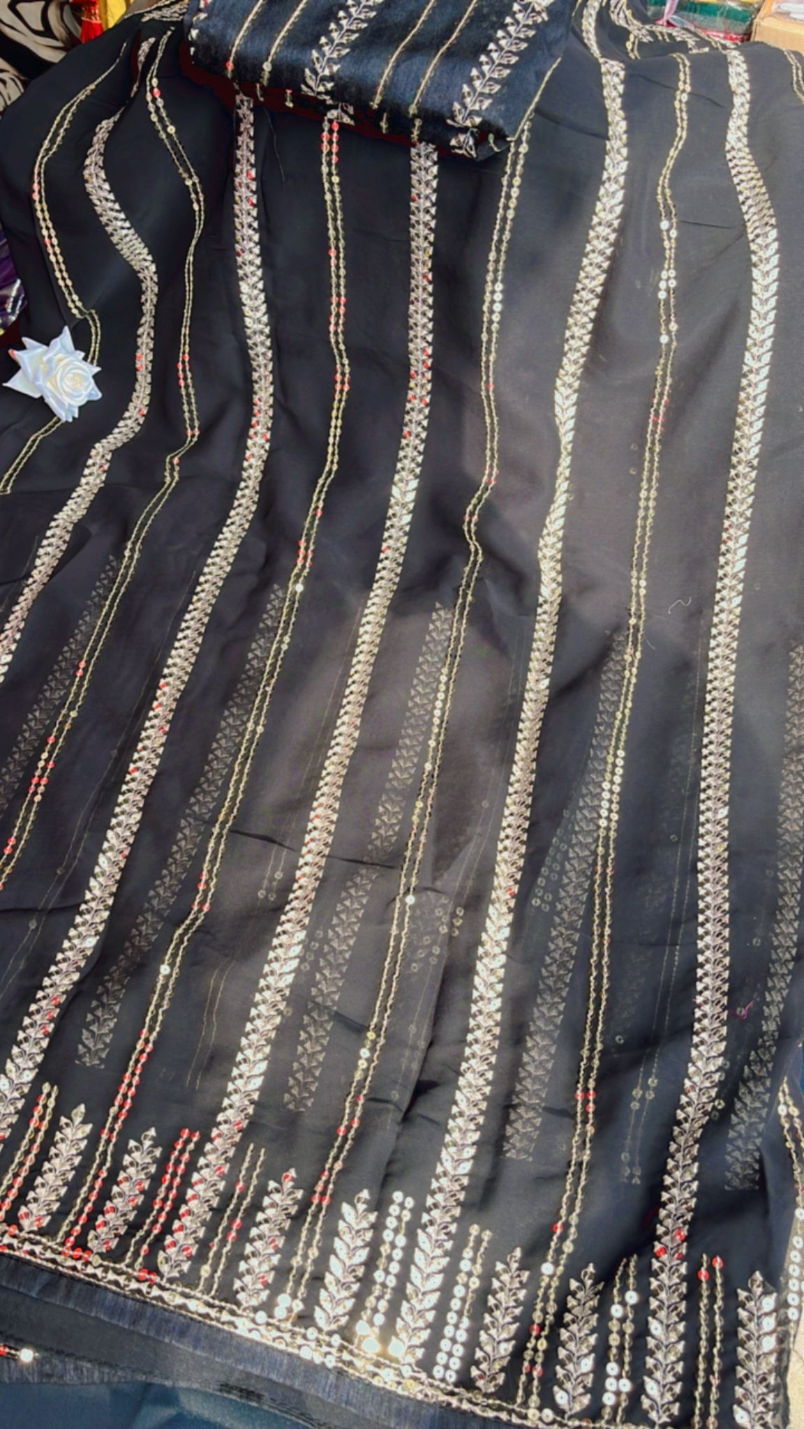 Sequins designer saree by Canada Indiantraditionz