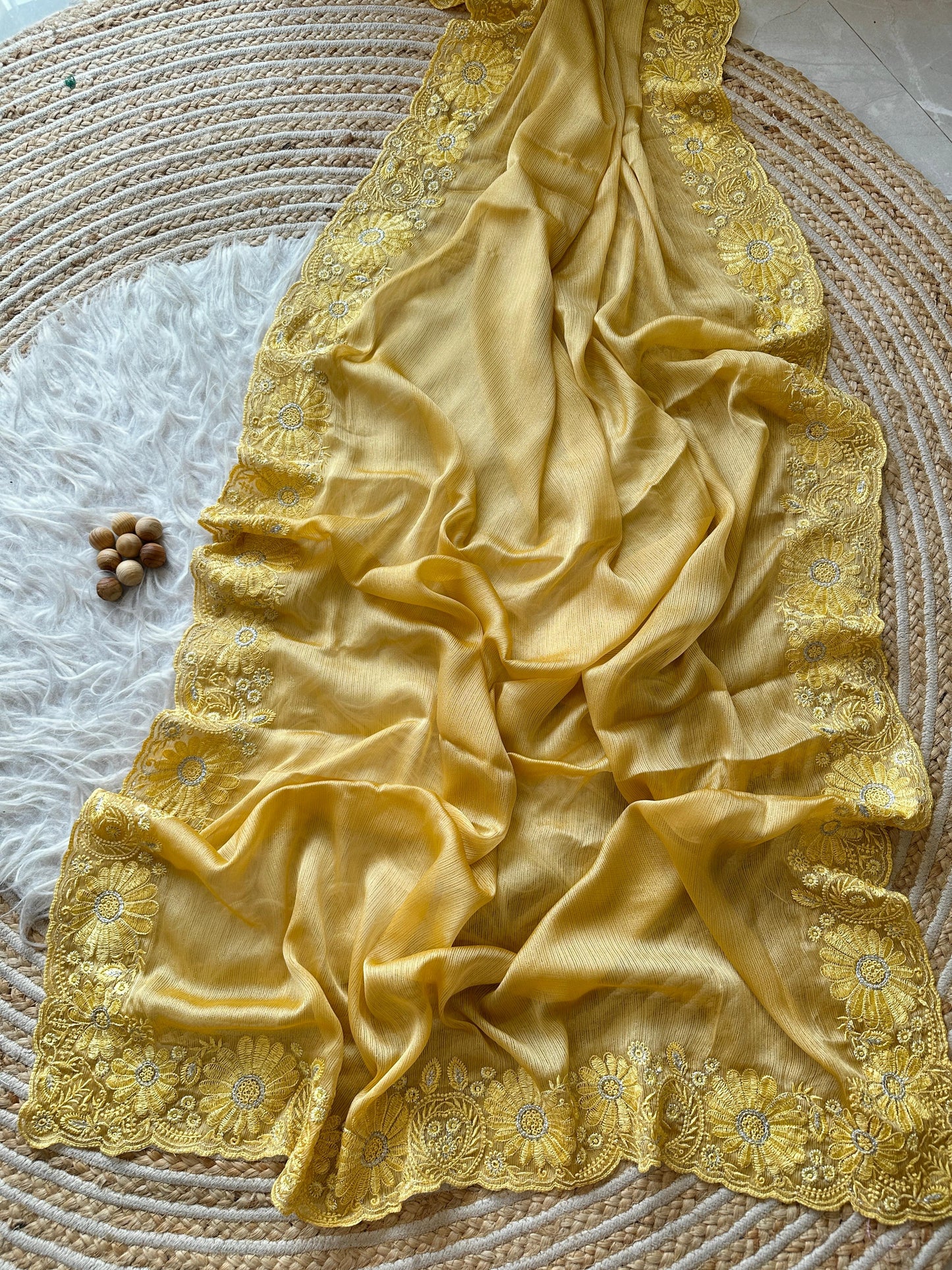 Chiffon party wear saree