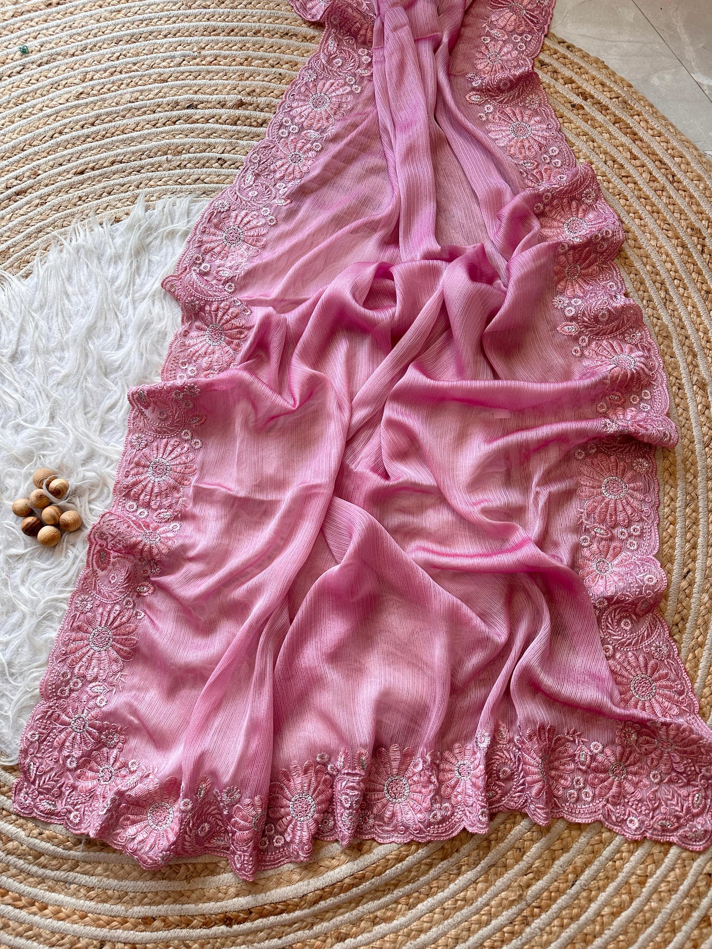 Chiffon party wear saree