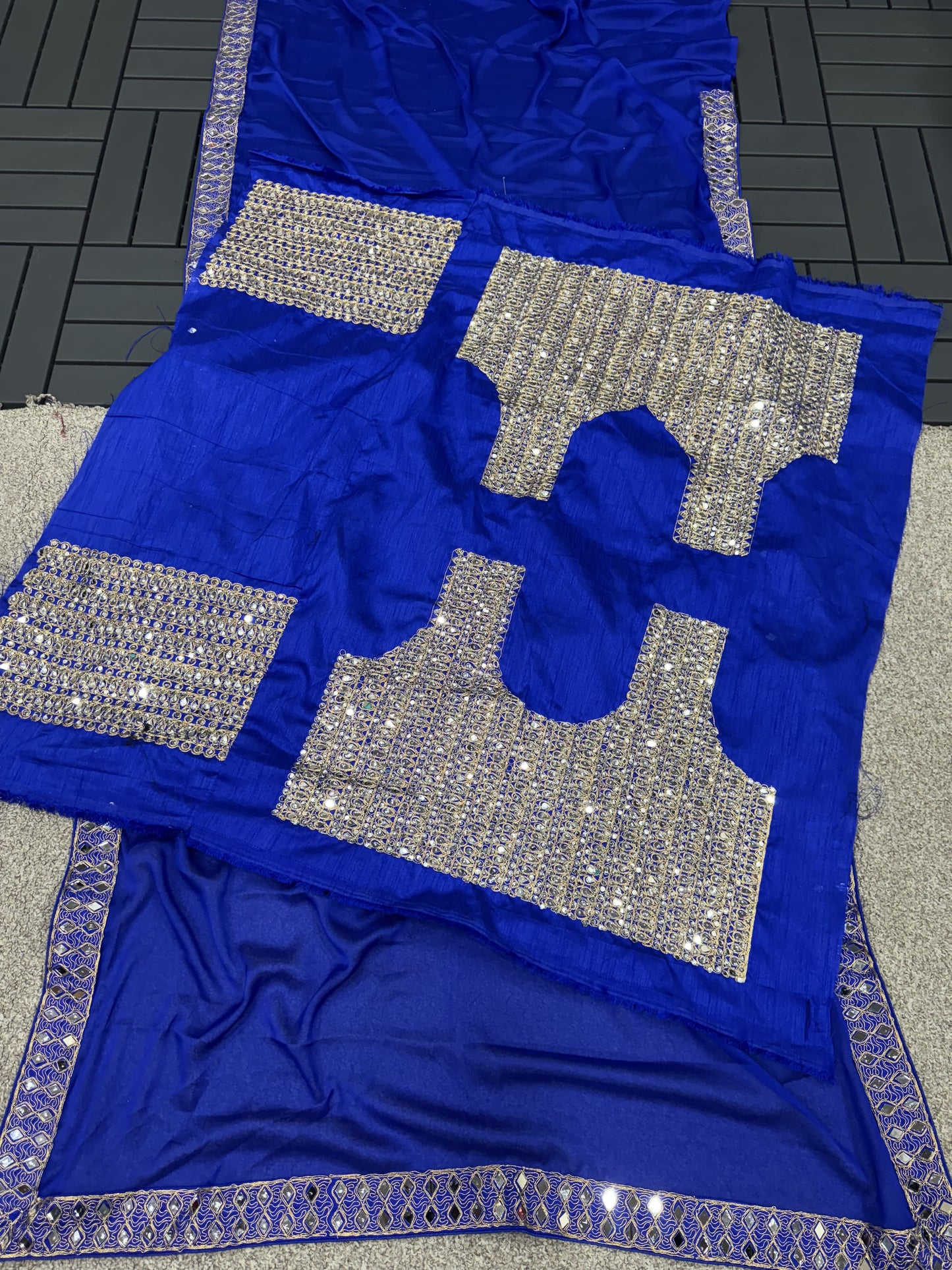 The royal blue Saree
