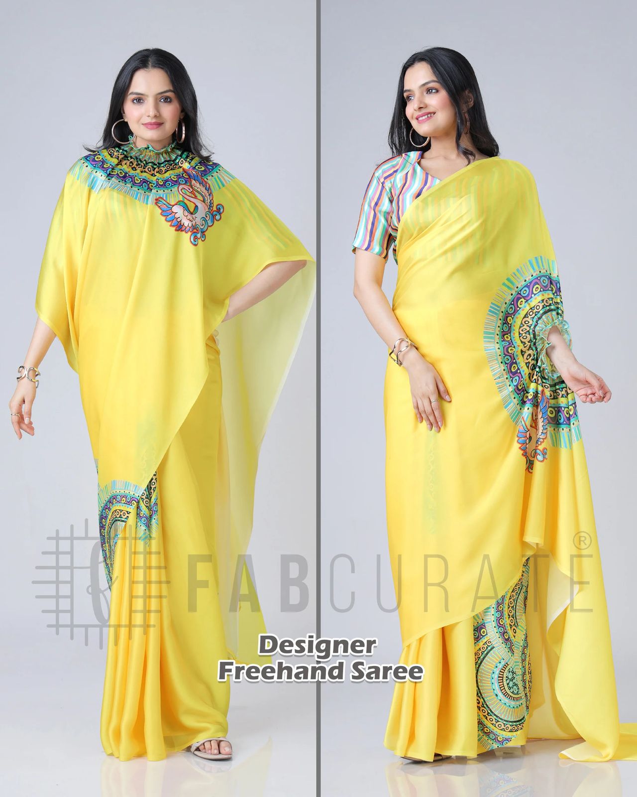 Trending hand crepe silk saree