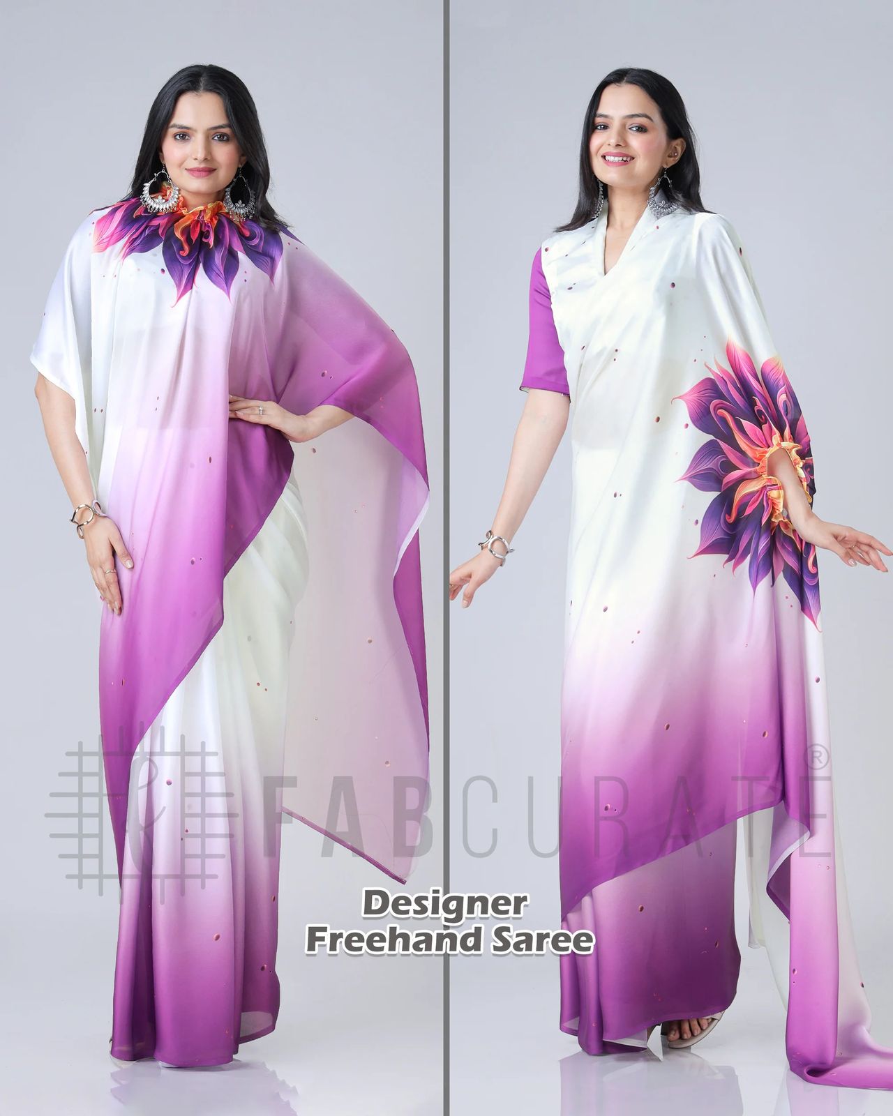 Trending hand crepe silk saree