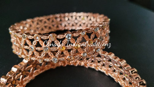 Rose gold bangles