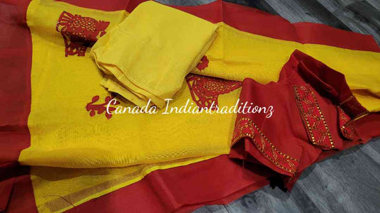 Saraswati pujo kids sarees 3 to 5 yrs