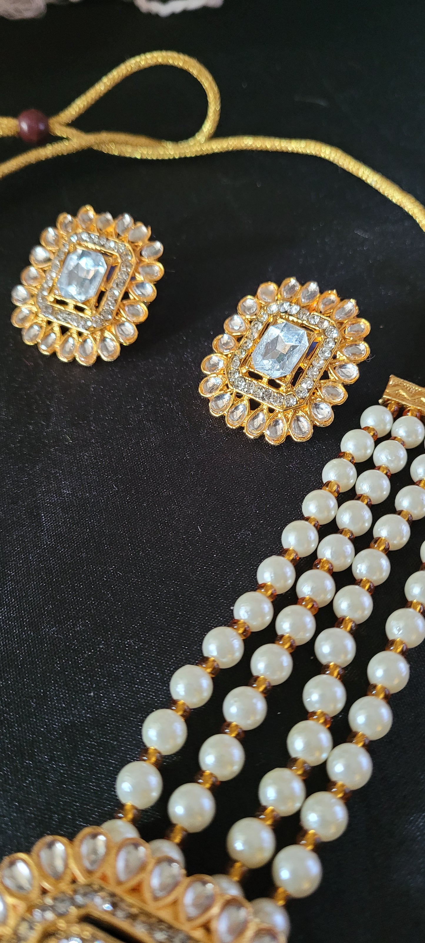 Beaded long necklace set Sale