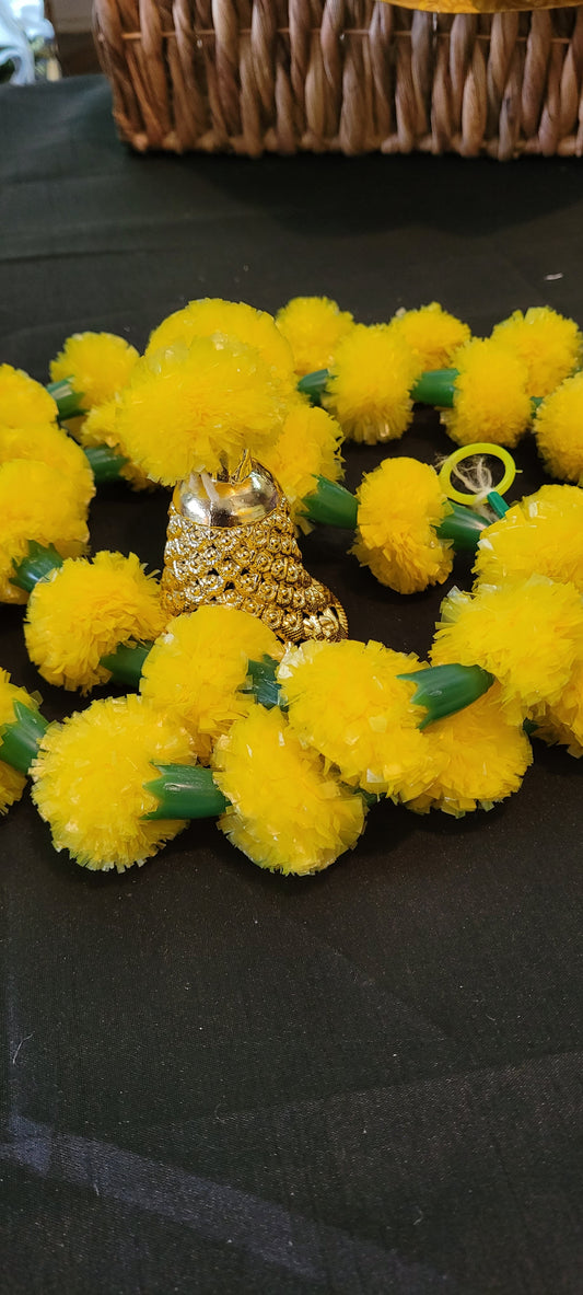 Small marigold strings with bells 8 feet long