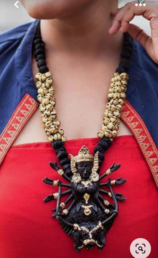 Black durga jewellery set