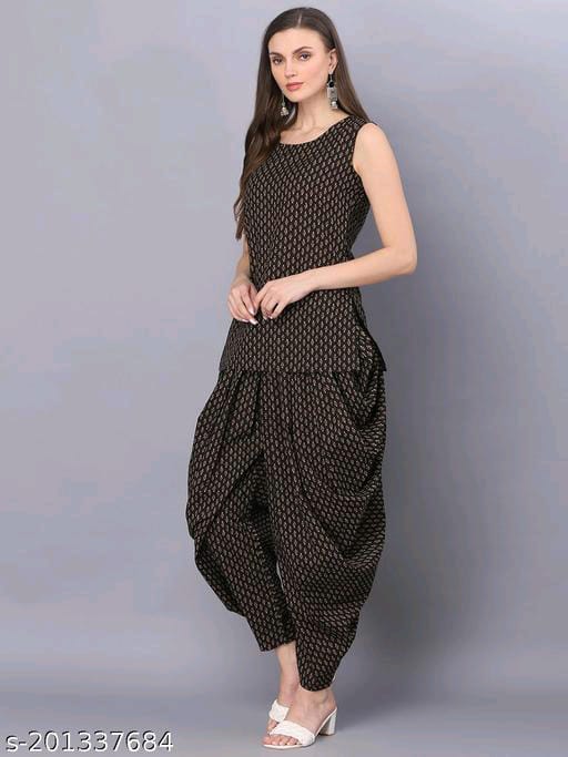 Double kurti with dhoti pant set