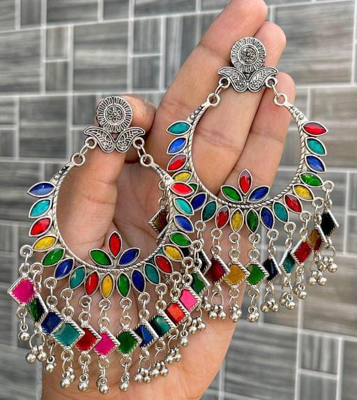 Round multi colour earrings