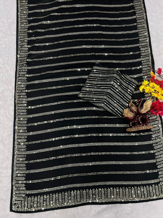Sequins designer saree  by Canada Indiantraditionz