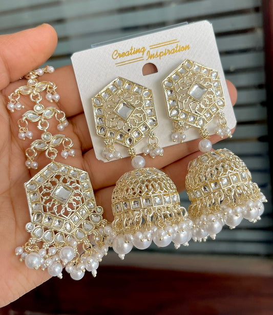 Earrings and tikka
