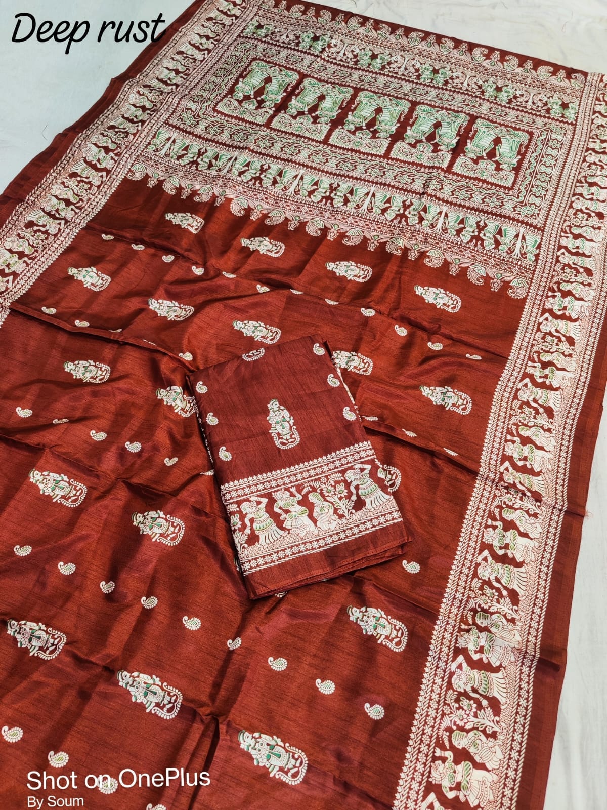Cotton baluchuri print saree