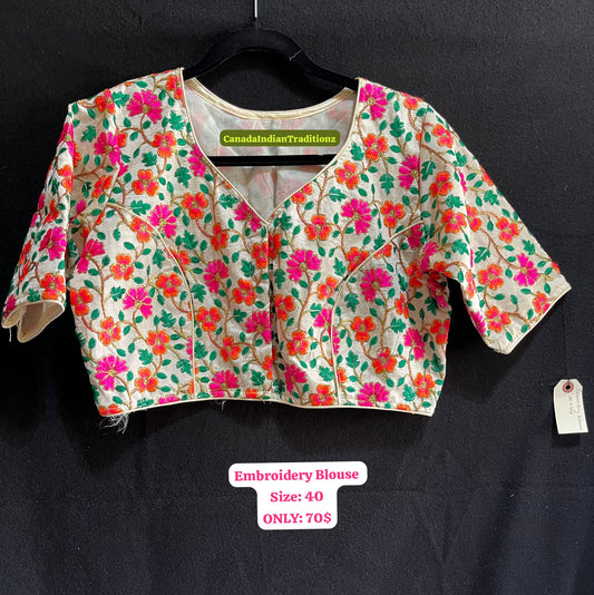 Heavy embroidery blouse
