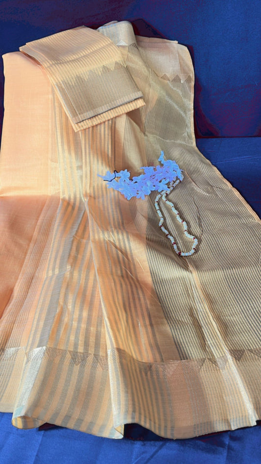 Soft silk saree with temple border