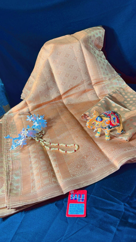 South silk saree with brocade work
