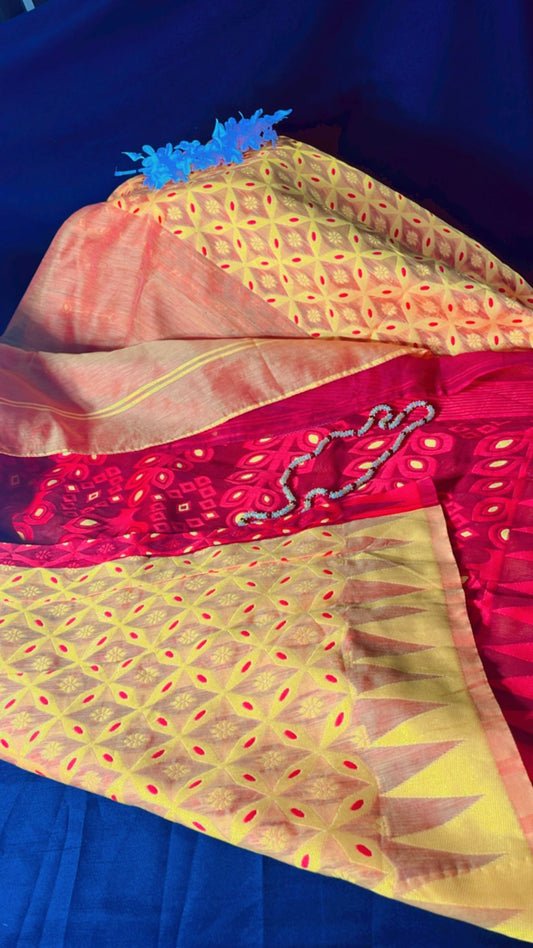 Soft dhakai jamdani saree