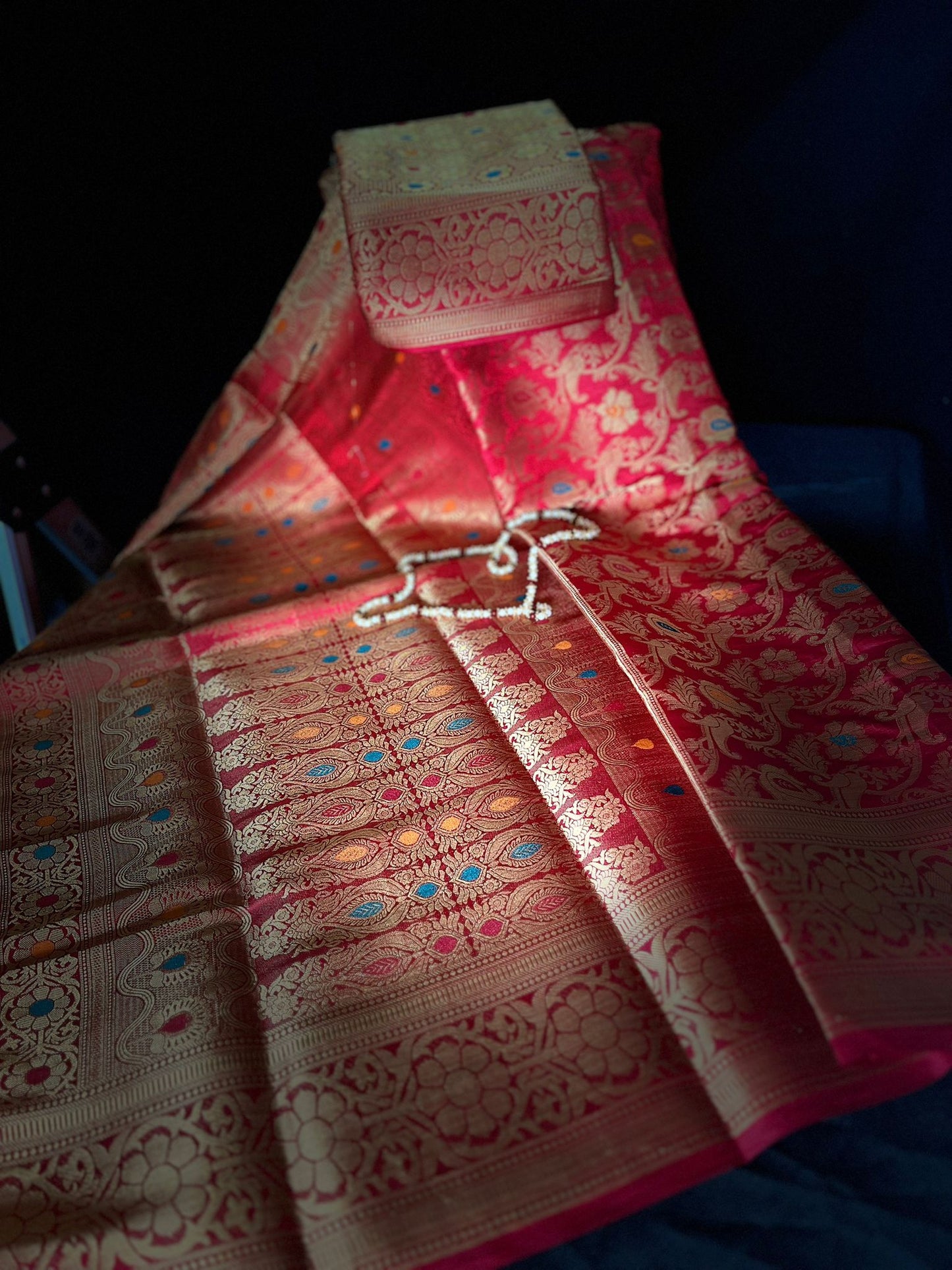 South silk saree with brocade work
