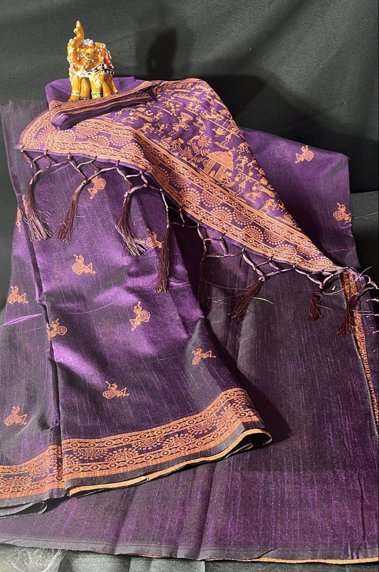 Warli design hand weaved saree