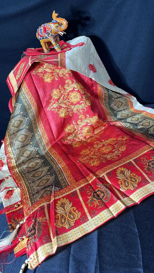 Zoya silk saree with beautiful tassels